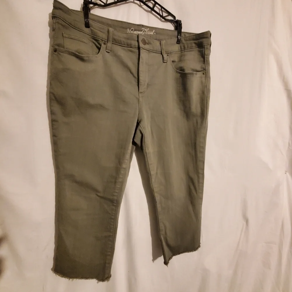 UNIVERSAL THREAD MID RISE SKINNY FRAYED HEM - Picture 1 of 6